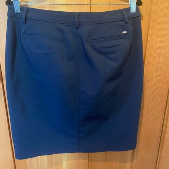 Tommy Hilfiger Womens Zipper Front Navy Skirt With Zipper Pockets Size 12 - Picture 6 of 6